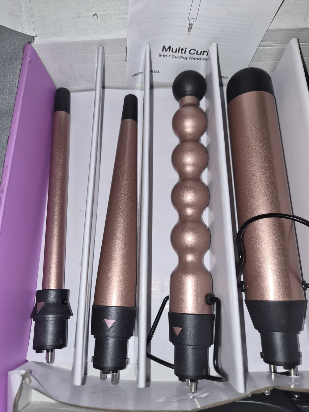 WAVYTALK Multi Curl 5-in-1 Curling Wand Set - Purple